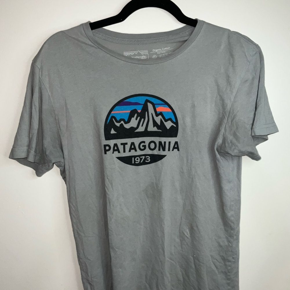 Patagonia Gray Logo Men's Small Tee